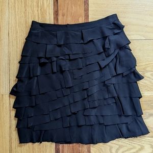 Club Monaco black silk tiered skirt 2